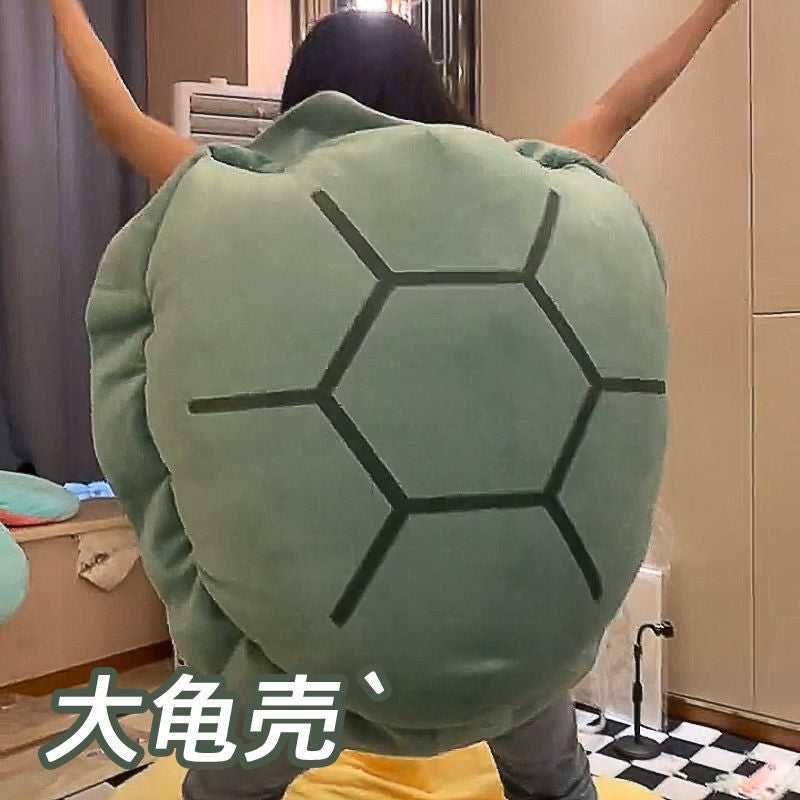 100CM Funny Big Turtle Shell Plush Toy Adult Can Wear Sleeping Bag Stuffed Soft Pillow for kids