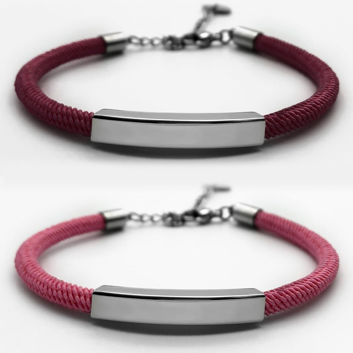 Personalized Couple Bracelets Plus Magnets - Bracelets - Red